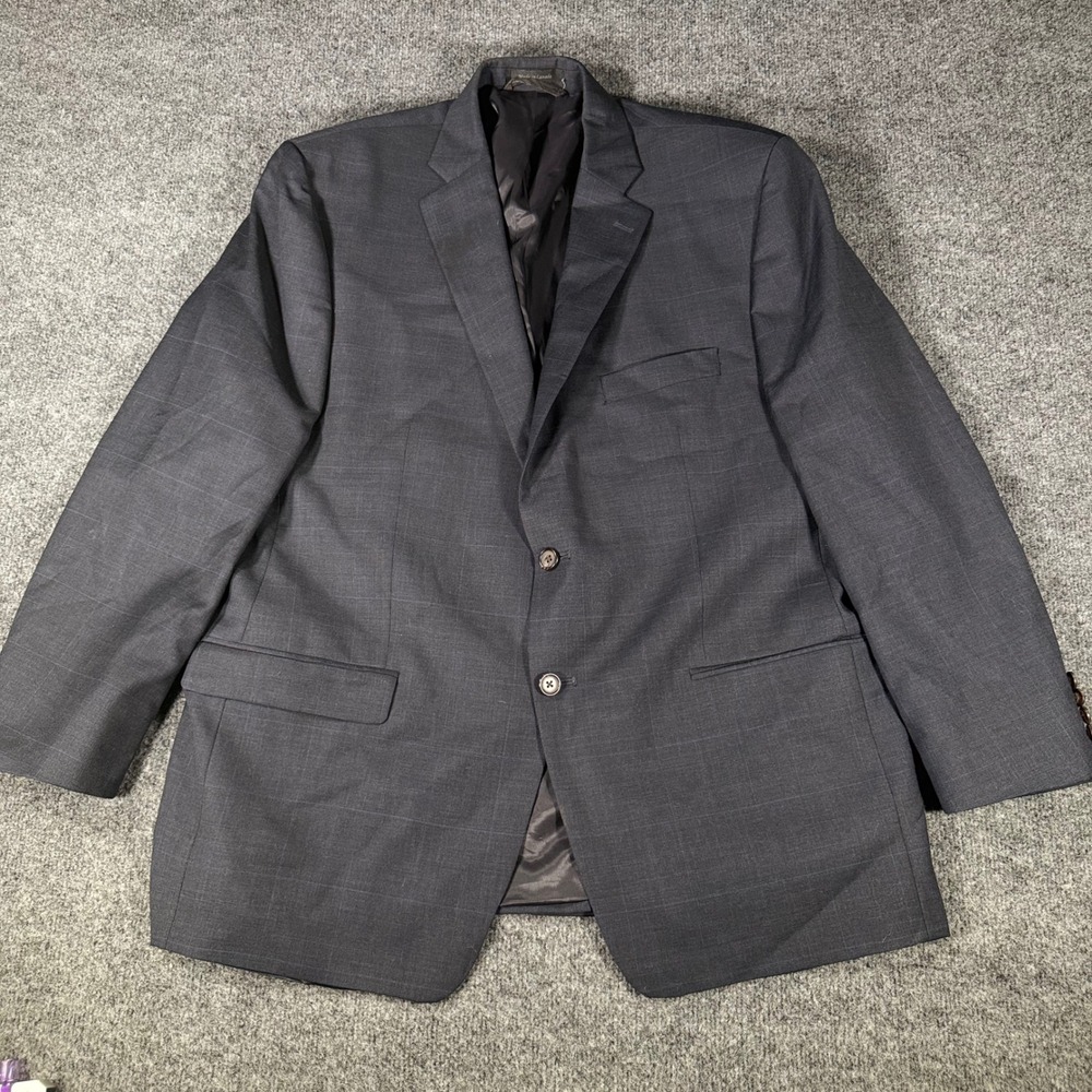 Lauren Ralph Lauren Suit Jacket Blazer 46R Dark Blue Windowpane Mens Canada
